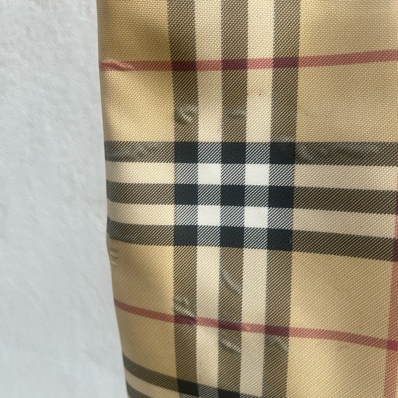 Burberry Beige and Black Plaid Tote Bag Model T-02-1 - Picture 4 of 14